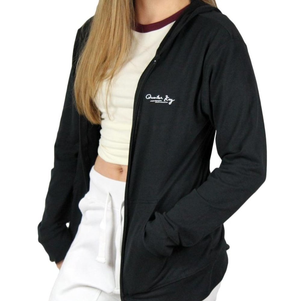 Next Level Apparel Unisex Sueded Zip Hoodie Black